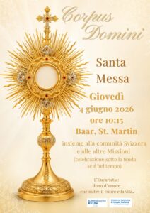 Corpus Domini – giovedì 4 giugno