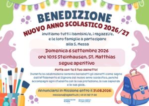 Benedizione Nuovo Anno Scolastico 2026/2027