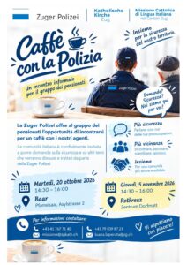 “Caffé con la polizia” incontri per la sicurezza del territorio con i gruppi pensionati Baar e Rotkreuz